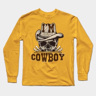 CowBoy skull hat Long Sleeve T-Shirt